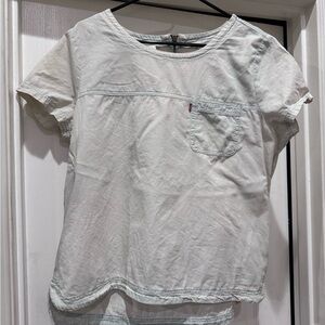 Levi's White Washed Denim Blouse